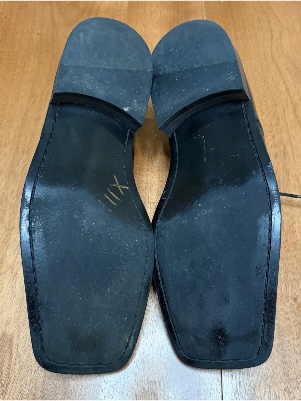 Stacy Adams - Men’s Oxford Square Toe Dress Shoes | Black Leather | Size 9.5
